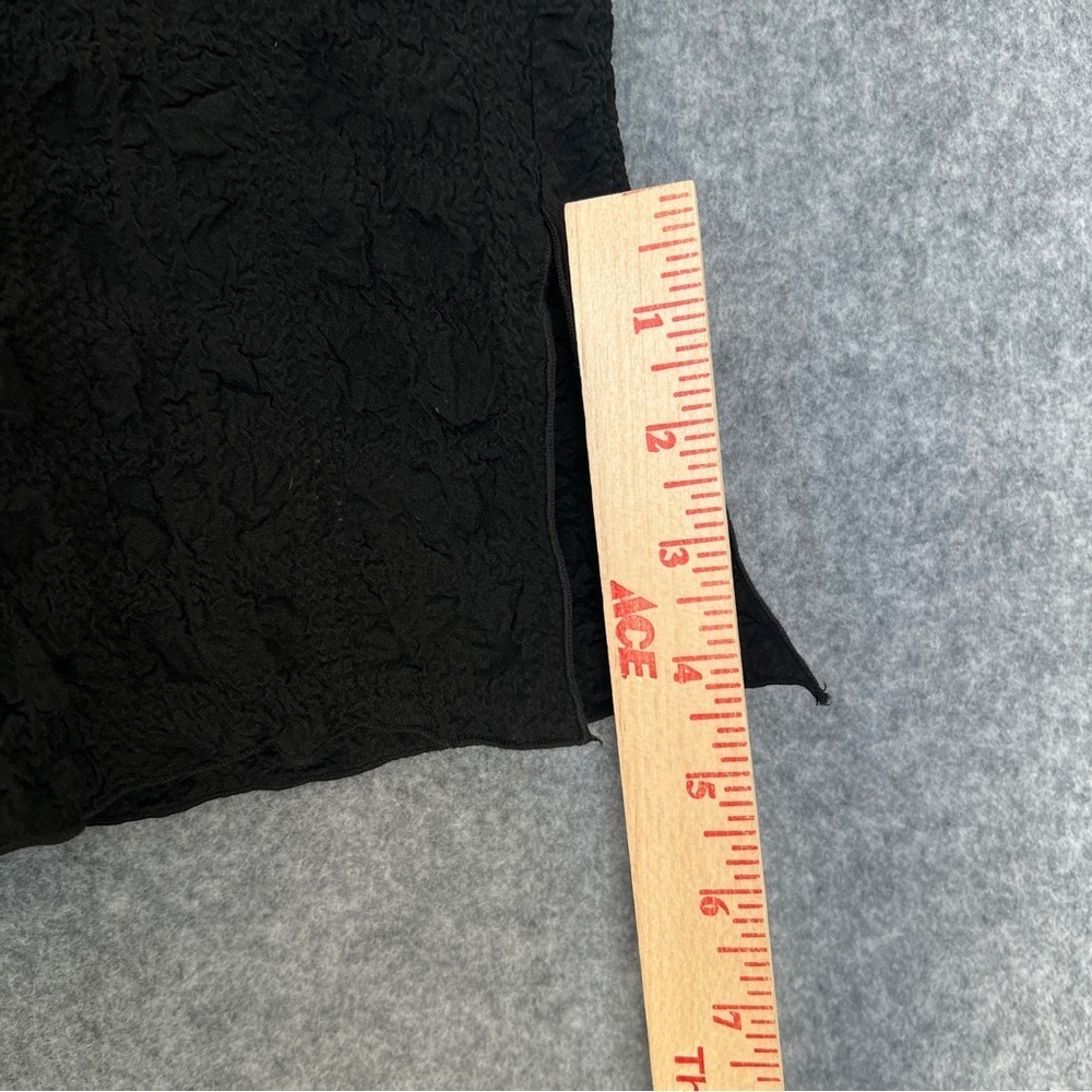 COURTNEY WASHINGTON Cropped Pucker Pants Crinkle Gauze Elastic Stretch Black XL - Picture 13 of 13